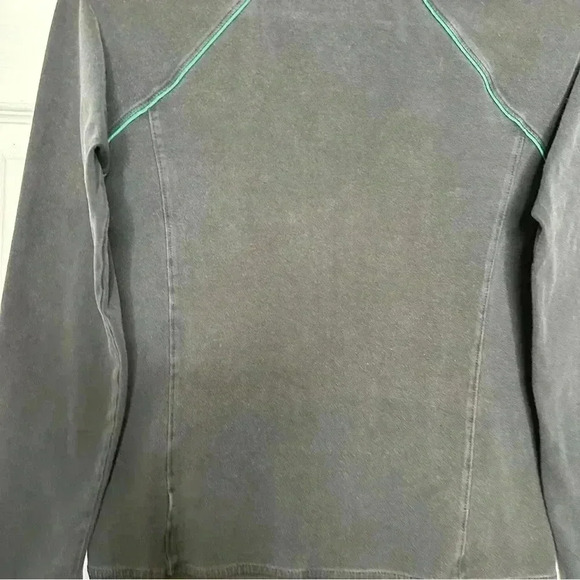 Old  Navy Sweatshirt Zippered Black & Green Size Extra Small - Picture 13 of 16